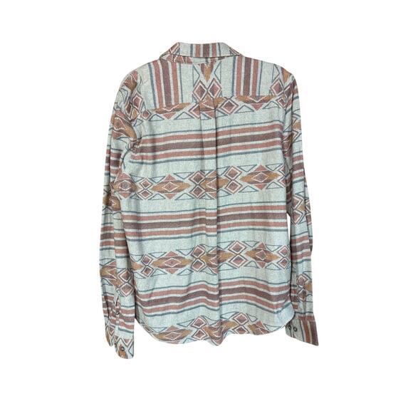 Eddie Bauer Men’s Flannel Shirt – Size L, Western Print, EUC - Picture 2 of 4